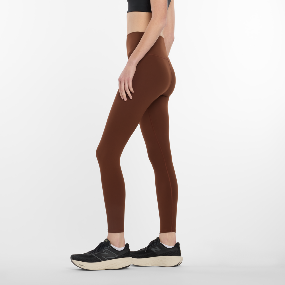 Dámske legíny New Balance WP51112ROK – hnedá