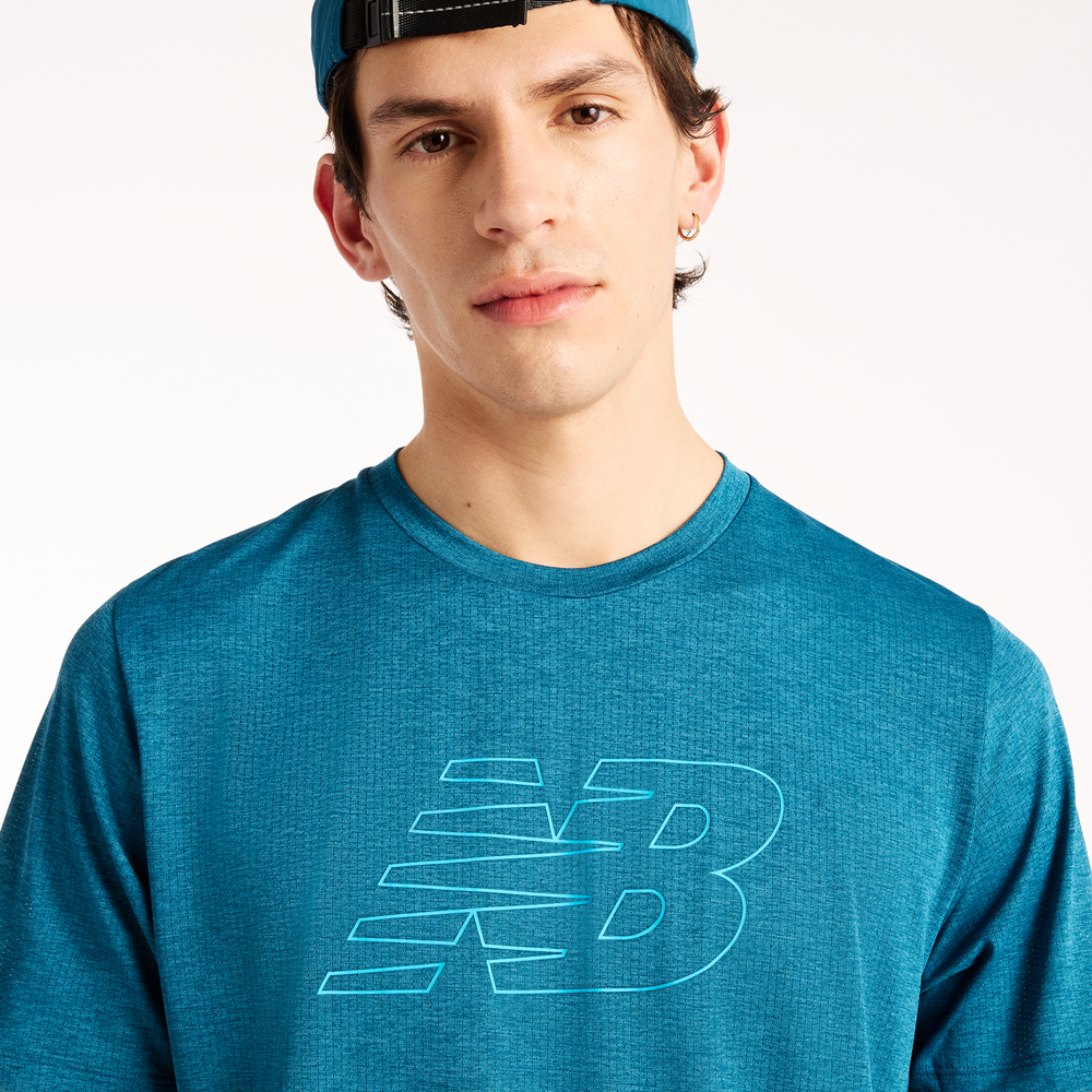 Pánske tričko New Balance RC Essential Graphic – modré