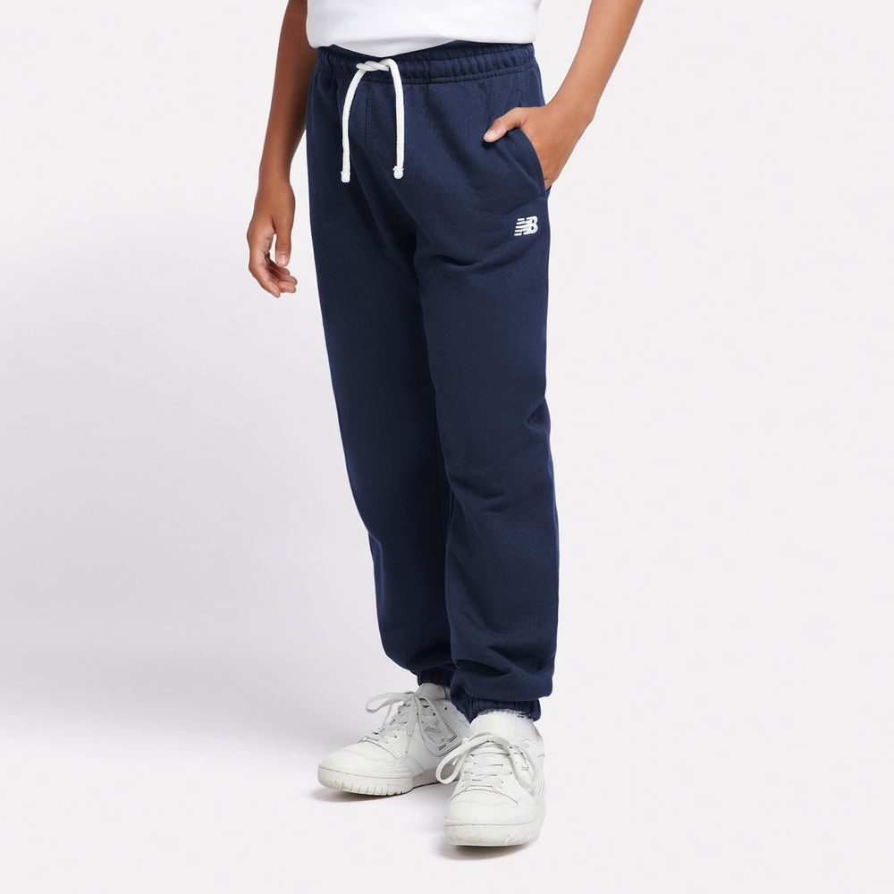 Detské nohavice New Balance LAKB0060NNY – tmavomodrá