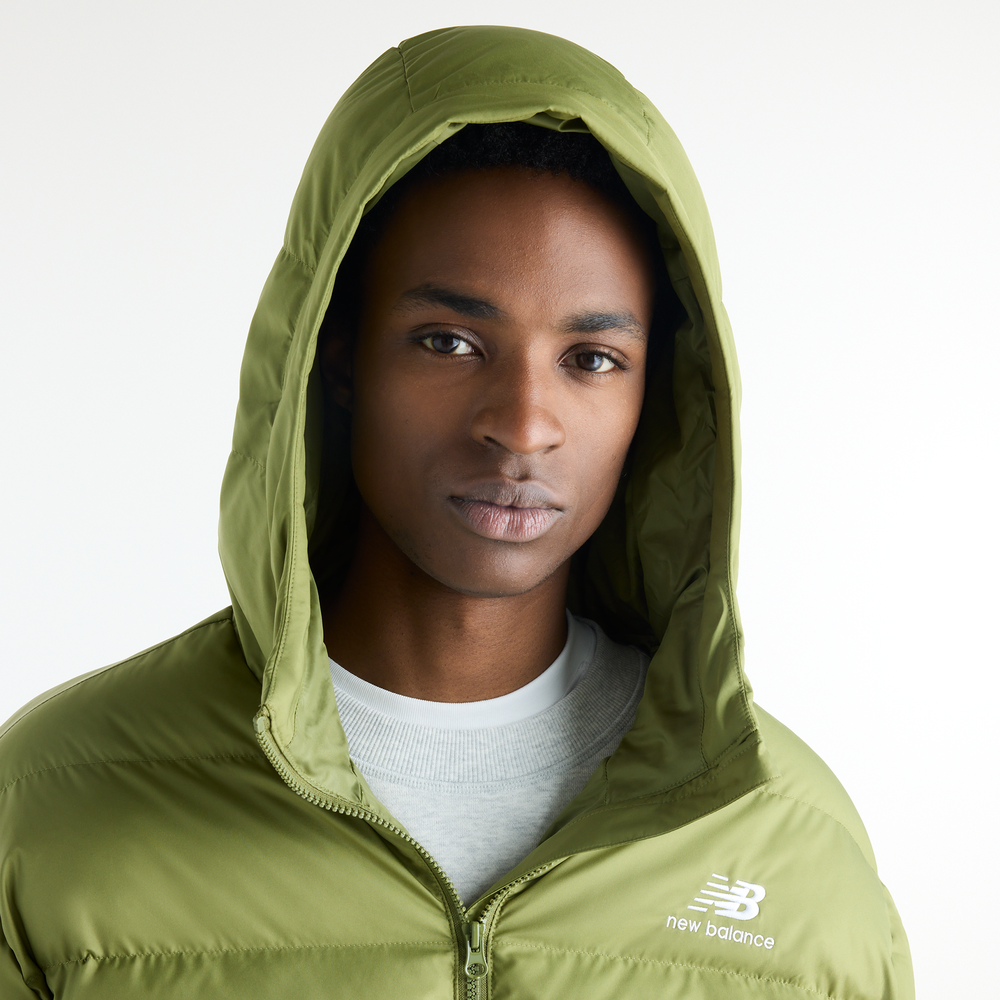 Pánska vetrovka New Balance Boston Puffer – zelené