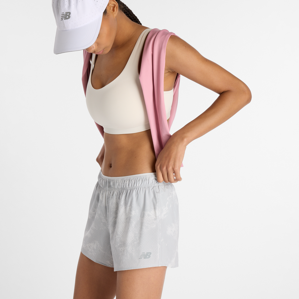 Dámske šortky New Balance WS41201GYM – sivé
