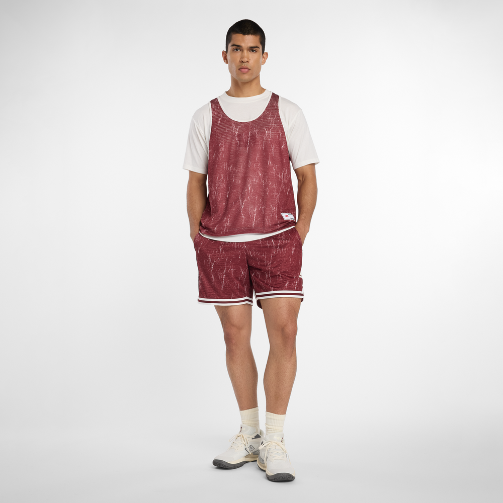 Pánske šortky New Balance MS53610MHB – bordová