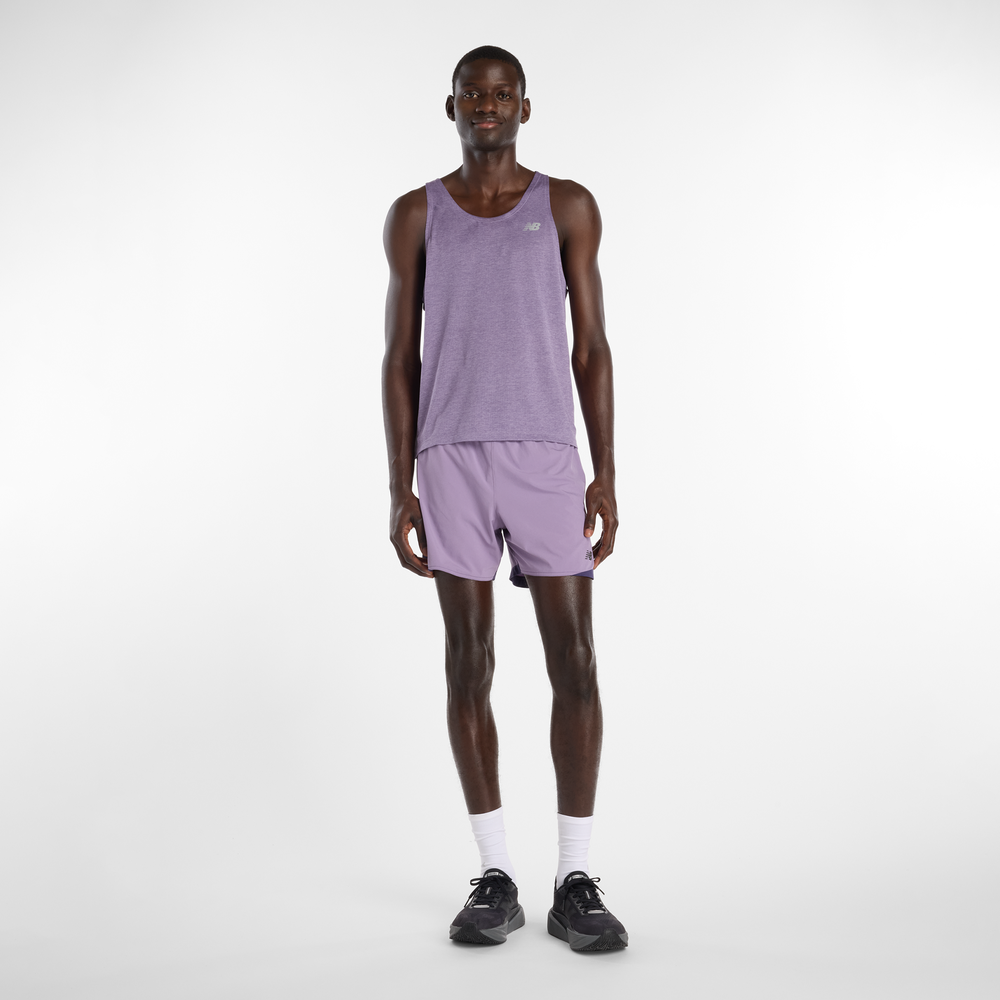 Pánske tričko New Balance MT41250AB7 – fialové