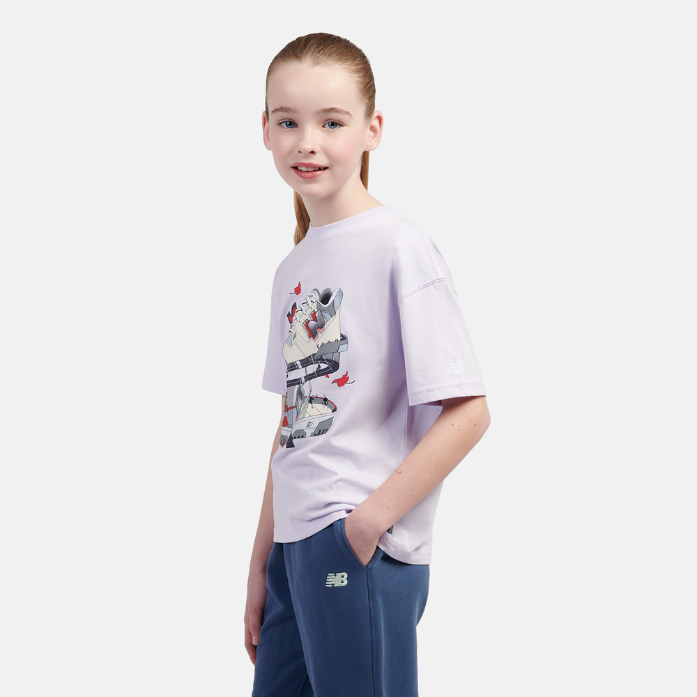 Detské tričko New Balance LAKG0117RIG – fialové
