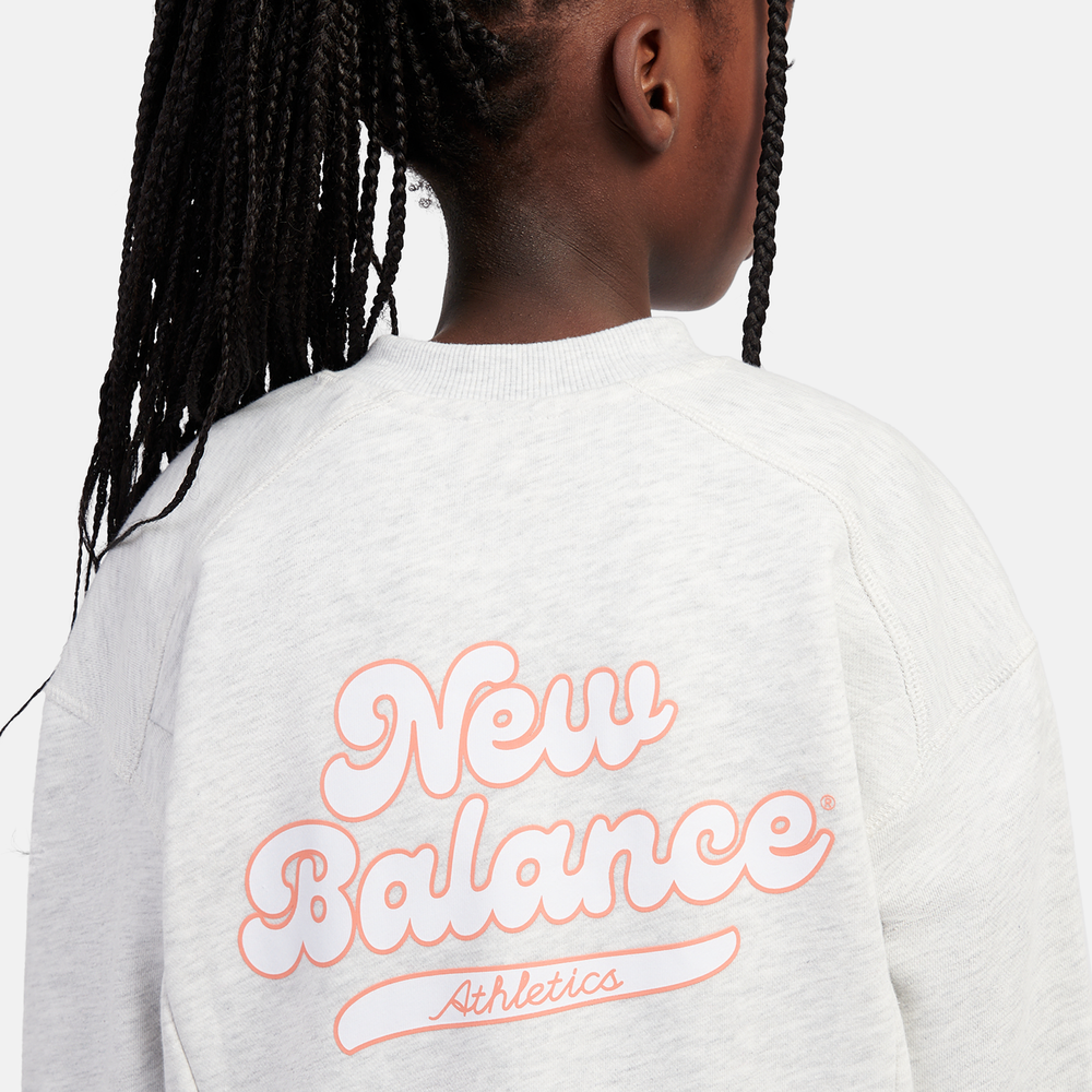 Detská mikina New Balance LAKG0205AHH – sivé