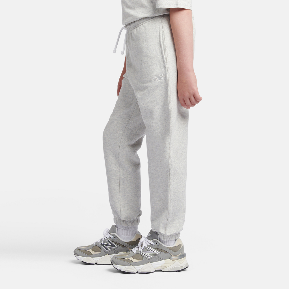 Detské nohavice New Balance LAKB0060AHH – sivé