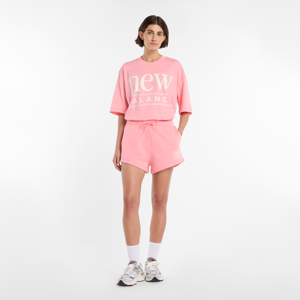 Dámske šortky New Balance WB61Y80AAA6 –  ružové