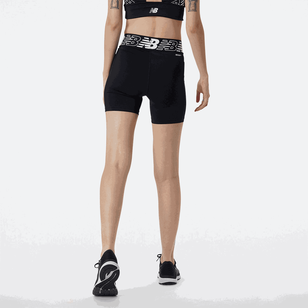 Dámske šortky New Balance WS21182BK – čierne