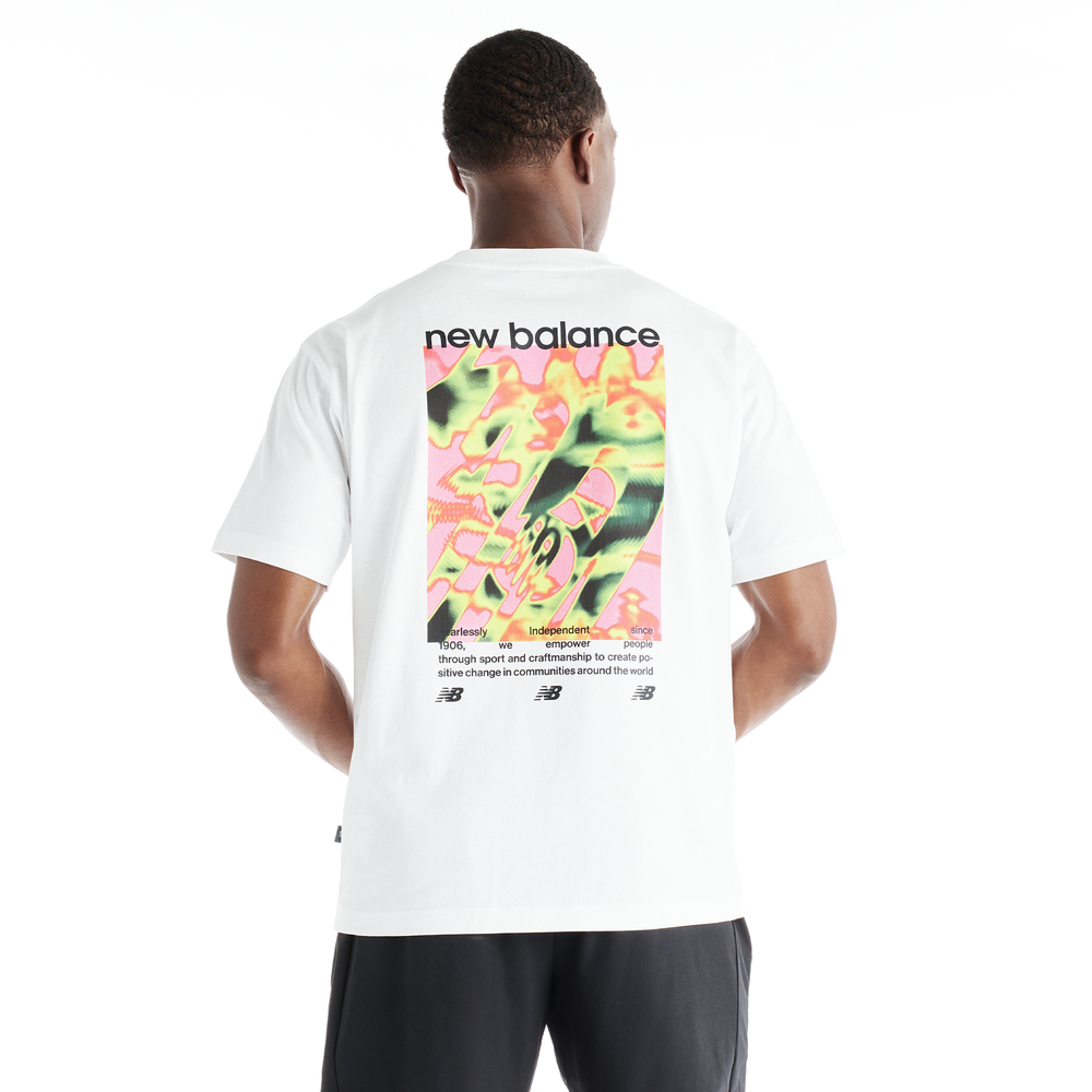 Pánske tričko New Balance Heat Map Forward Thinker – biele