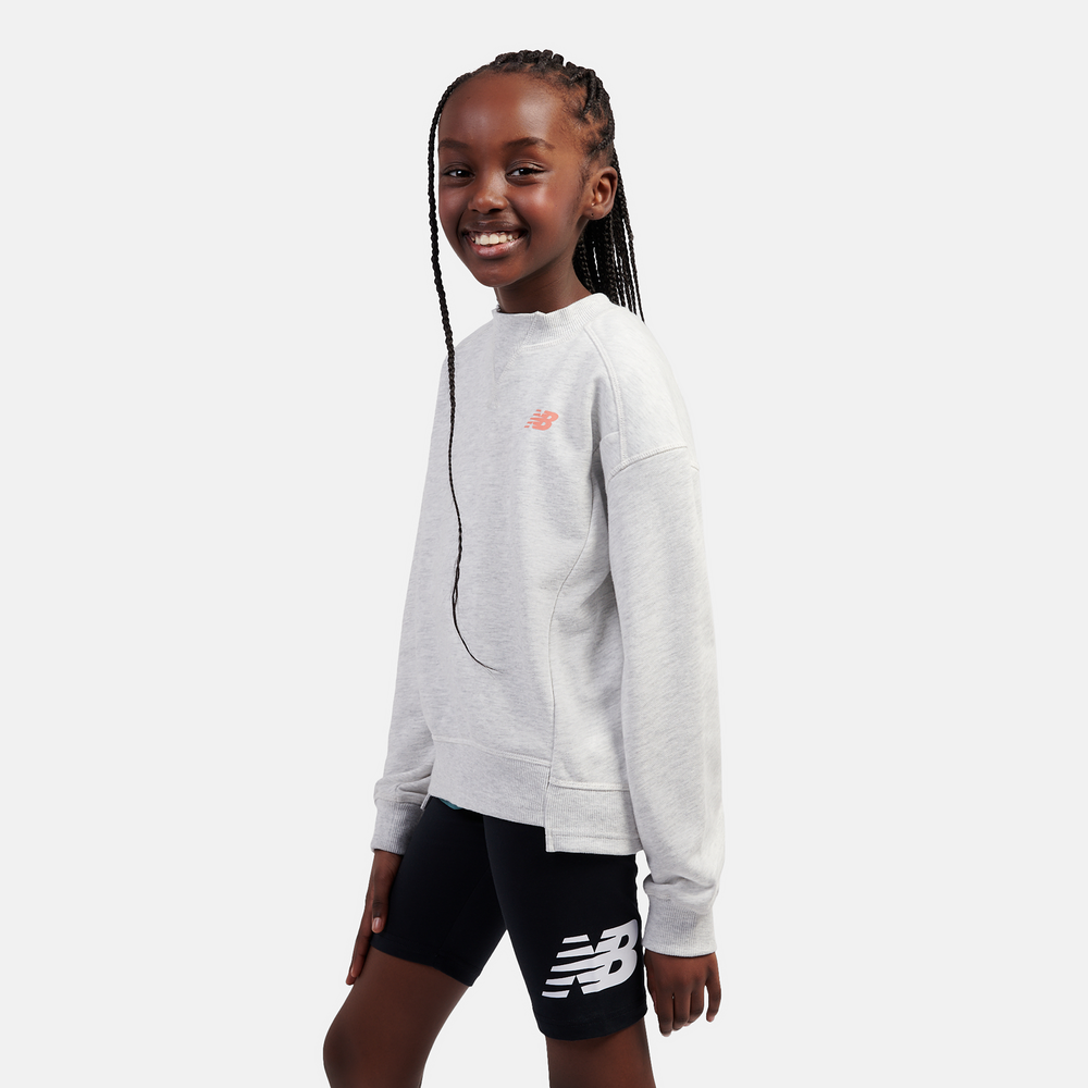 Detská mikina New Balance LAKG0205AHH – sivé