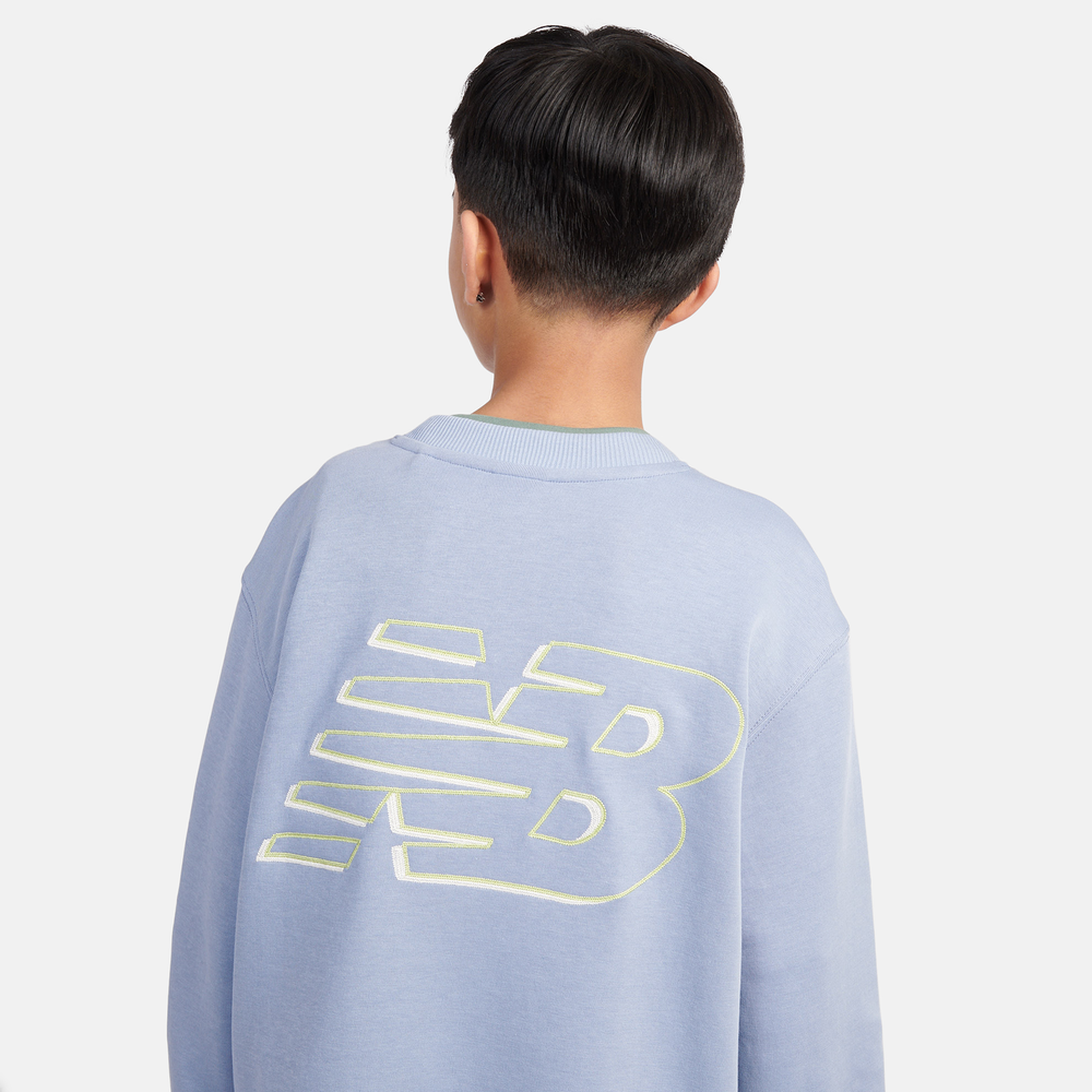 Detská mikina New Balance LAKB0193DUS – modré
