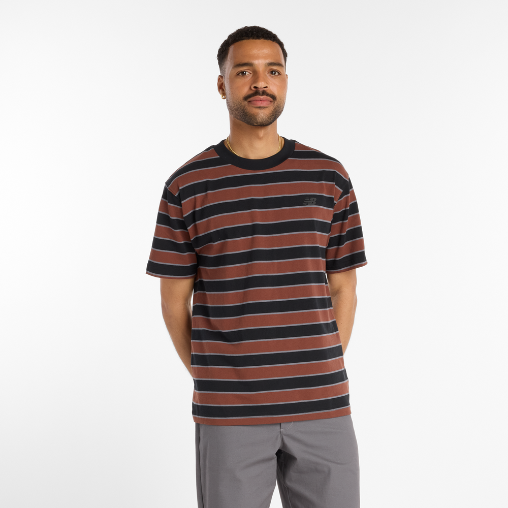 Pánske tričko New Balance Numeric MT53700BK – hnedá