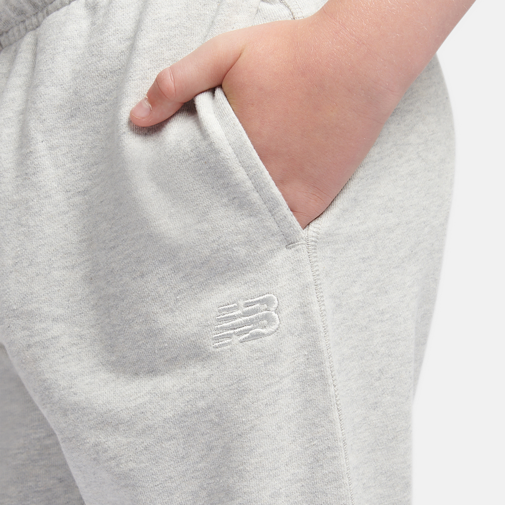 Detské nohavice New Balance LAKB0060AHH – sivé