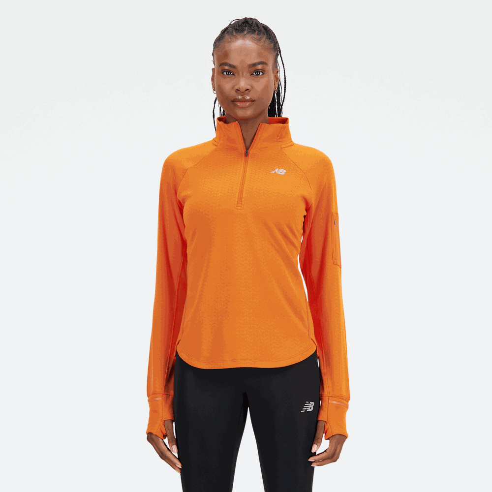 Dámska mikina New Balance WT23252CEN – oranžová