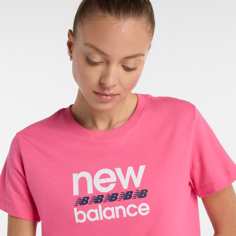 Dámske tričko New Balance WT51540DAB – ružové