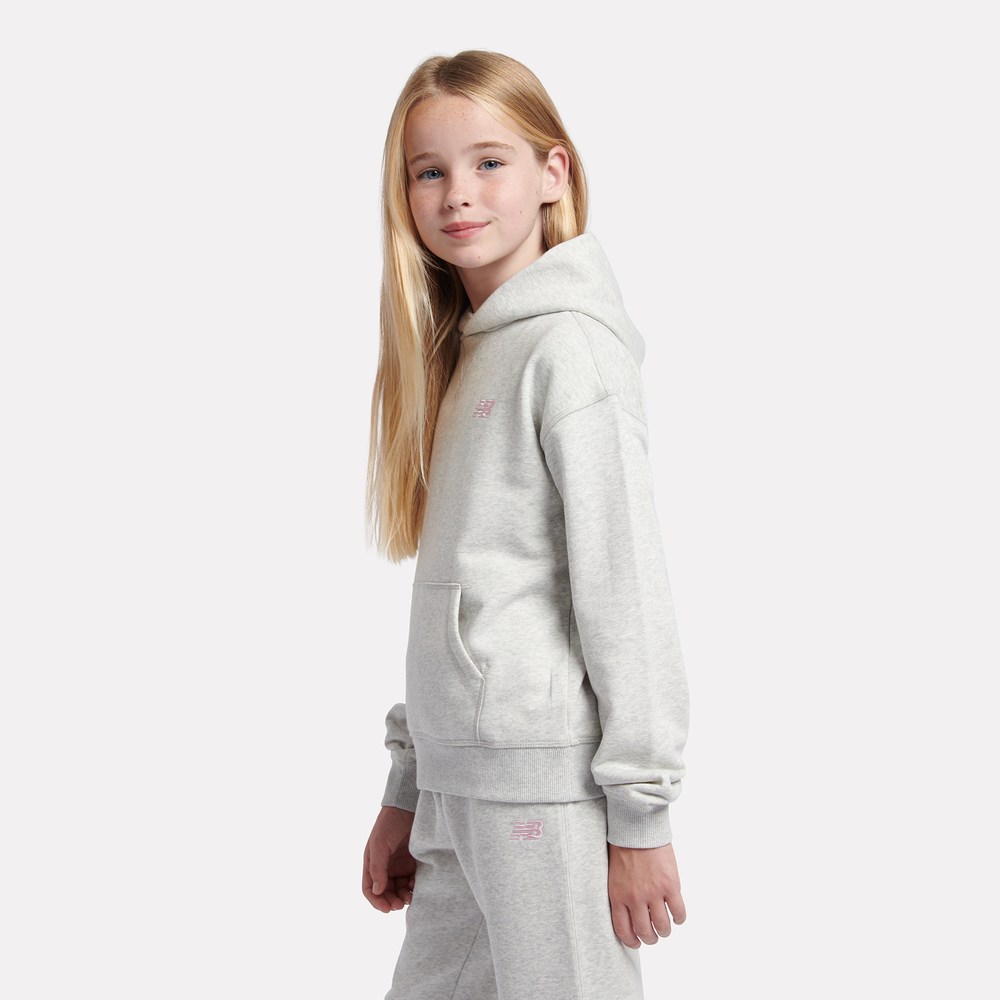 Detská mikina New Balance LAKG0056AHH – sivé