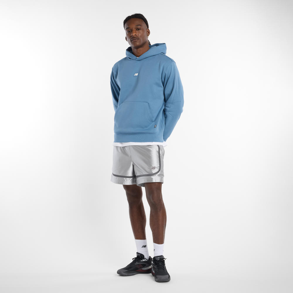 Pánske šortky New Balance MS51608RCD – striebro