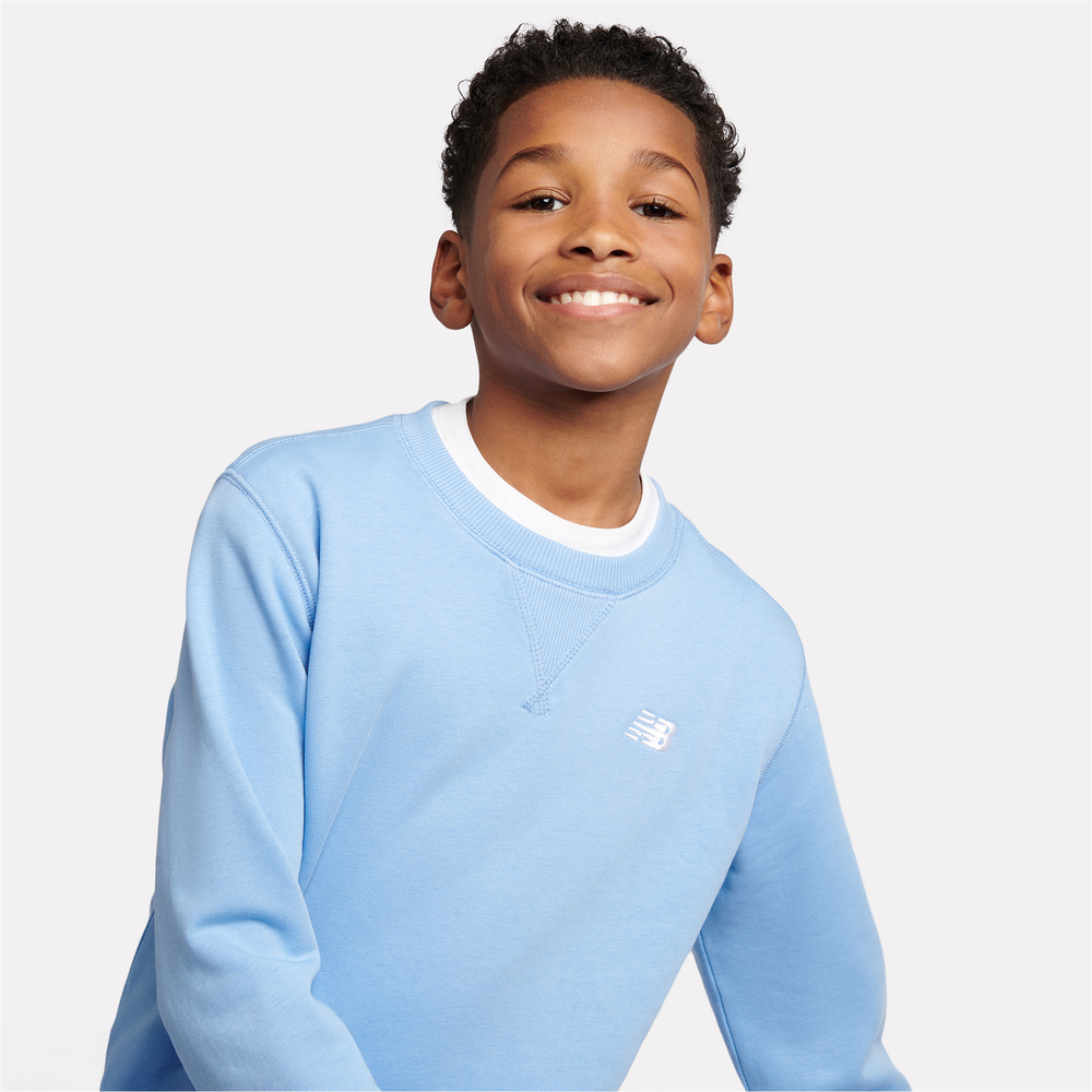 Detská mikina New Balance LAKB0055ELE – modré