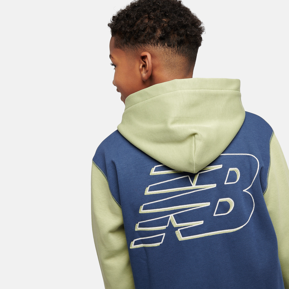Detská mikina New Balance LAKB0192EEN – zelené