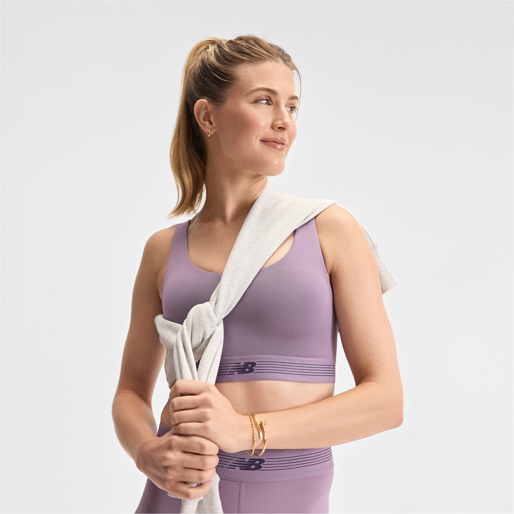 Dámske legíny New Balance WB6160E1AA5 – fialové