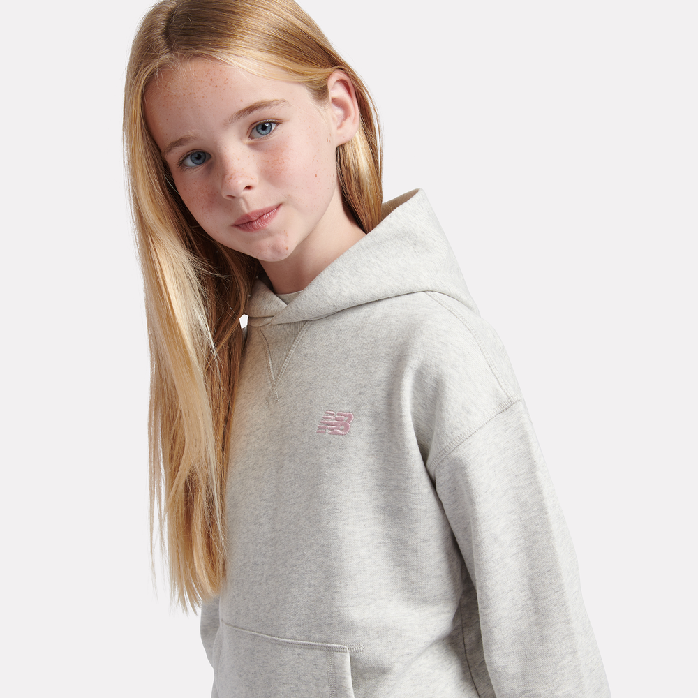 Detská mikina New Balance LAKG0056AHH – sivé