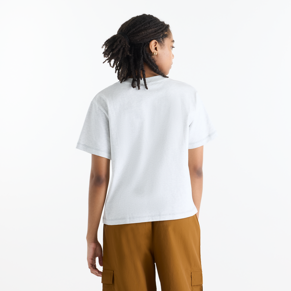 Dámske tričko New Balance Athletics Premium Logo Hip Length – sivé