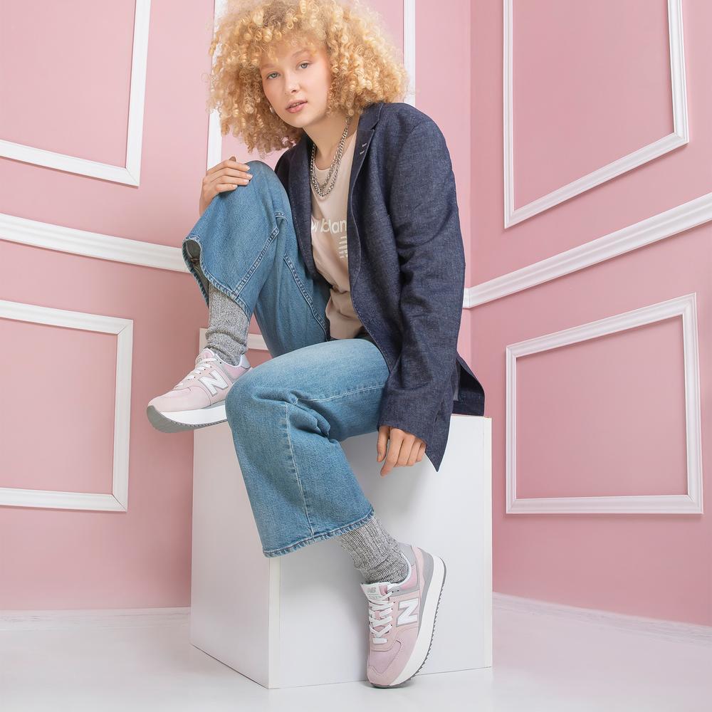 Dámske topánky New Balance WL574ZSE – ružové