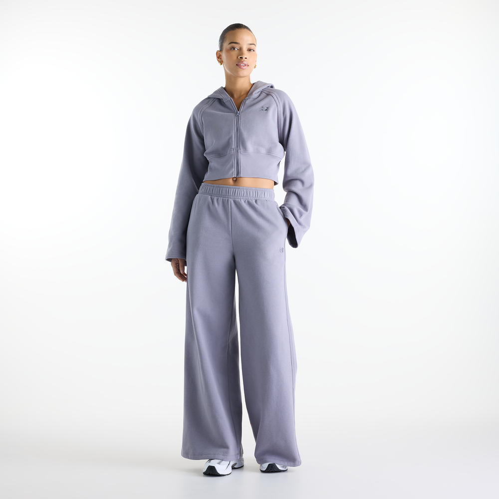 Dámske nohavice New Balance Brushed Coastal – fialové