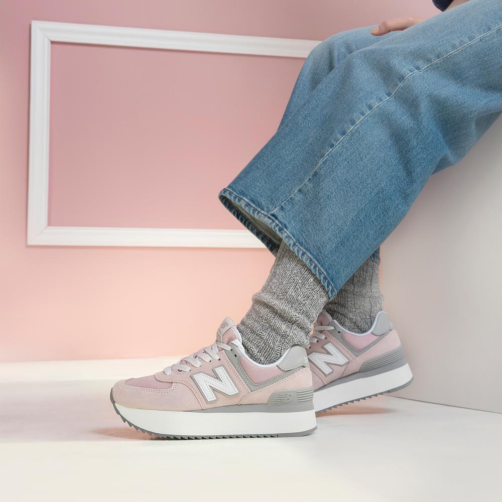 Dámske topánky New Balance WL574ZSE – ružové