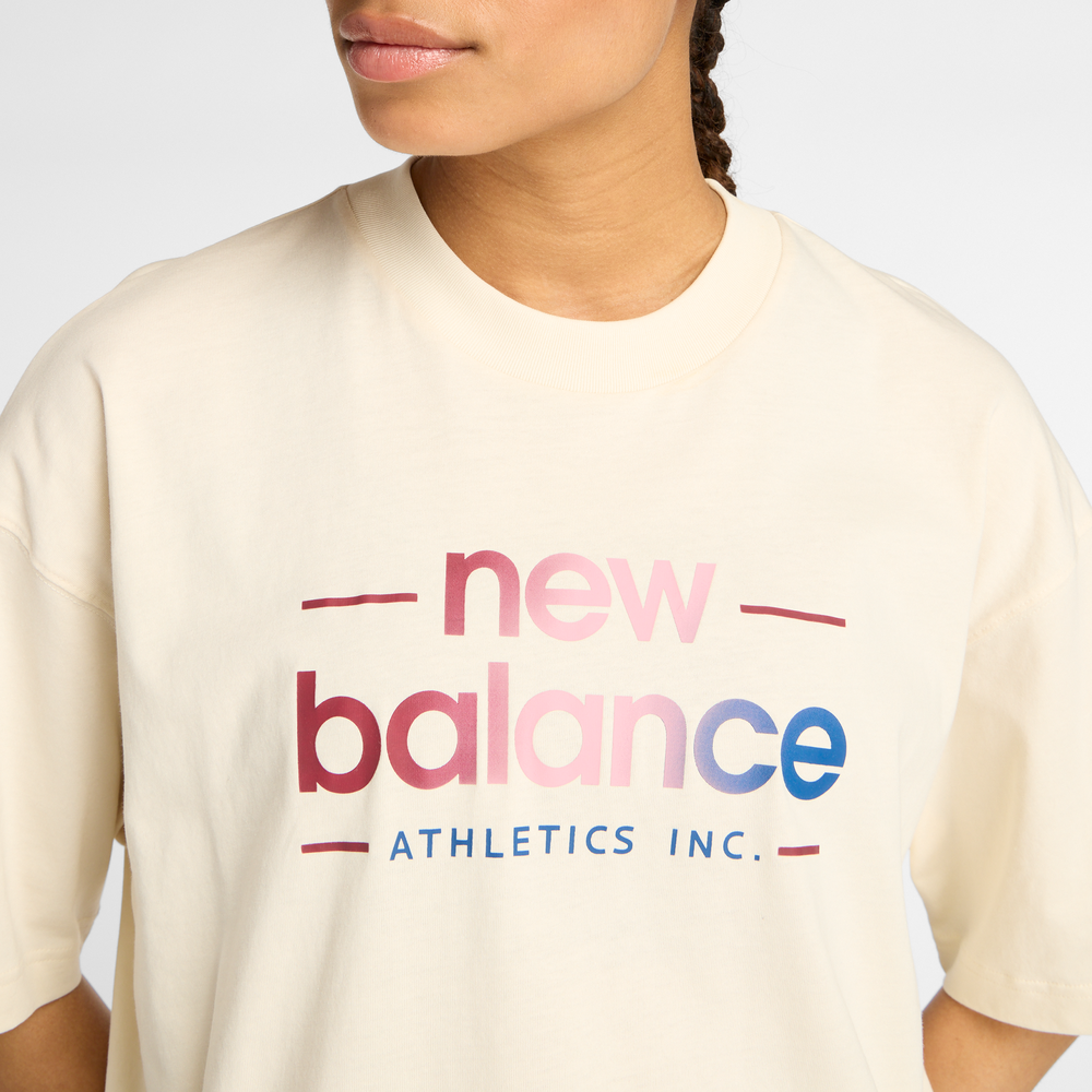 Dámske tričko New Balance WT53916LIN – béžové