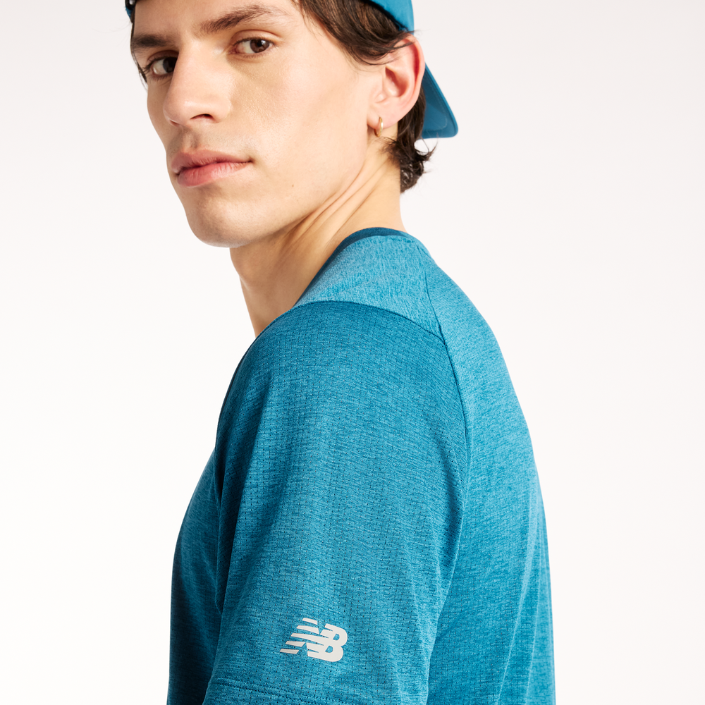 Pánske tričko New Balance RC Essential Graphic – modré