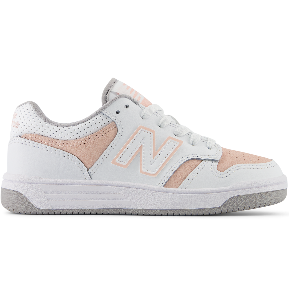 Detské topánky New Balance PSB480VP – biele