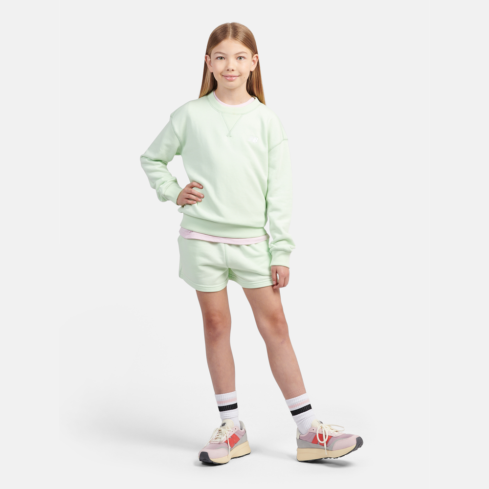 Detská mikina New Balance LAKG0055MEW – mätové