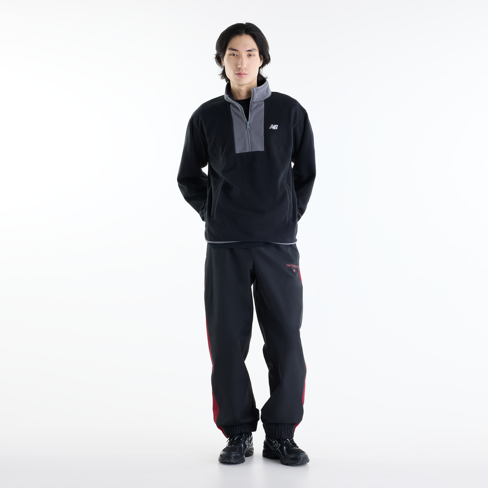 Pánska bunda New Balance Sport Half Zip – čierne