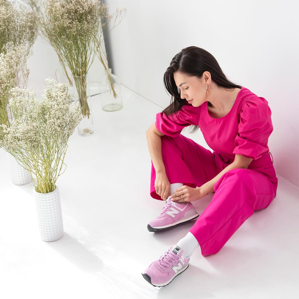 Dámske topánky New Balance U574PK2 – ružové