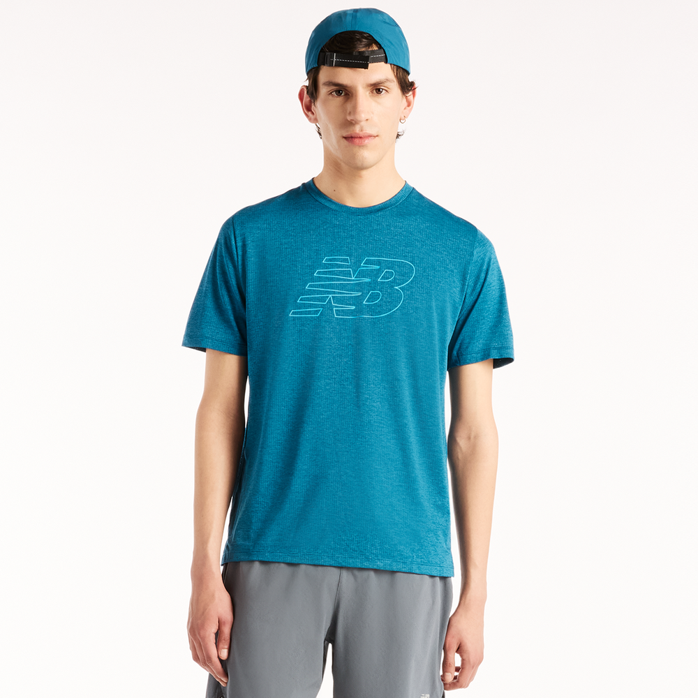 Pánske tričko New Balance MT61W7RRSTS – modré