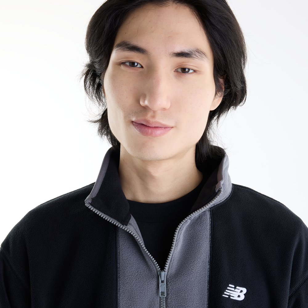 Pánska bunda New Balance Sport Half Zip – čierne