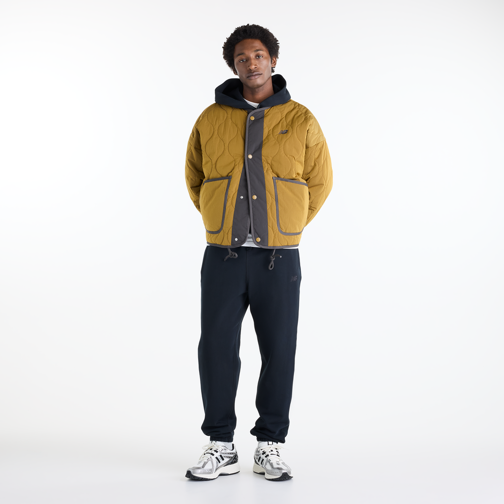 Pánska bunda New Balance Quilted Bomber – žlté