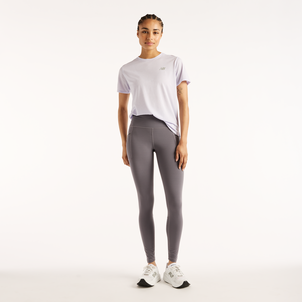 Dámske legíny New Balance Reflective RC Heat – sivé