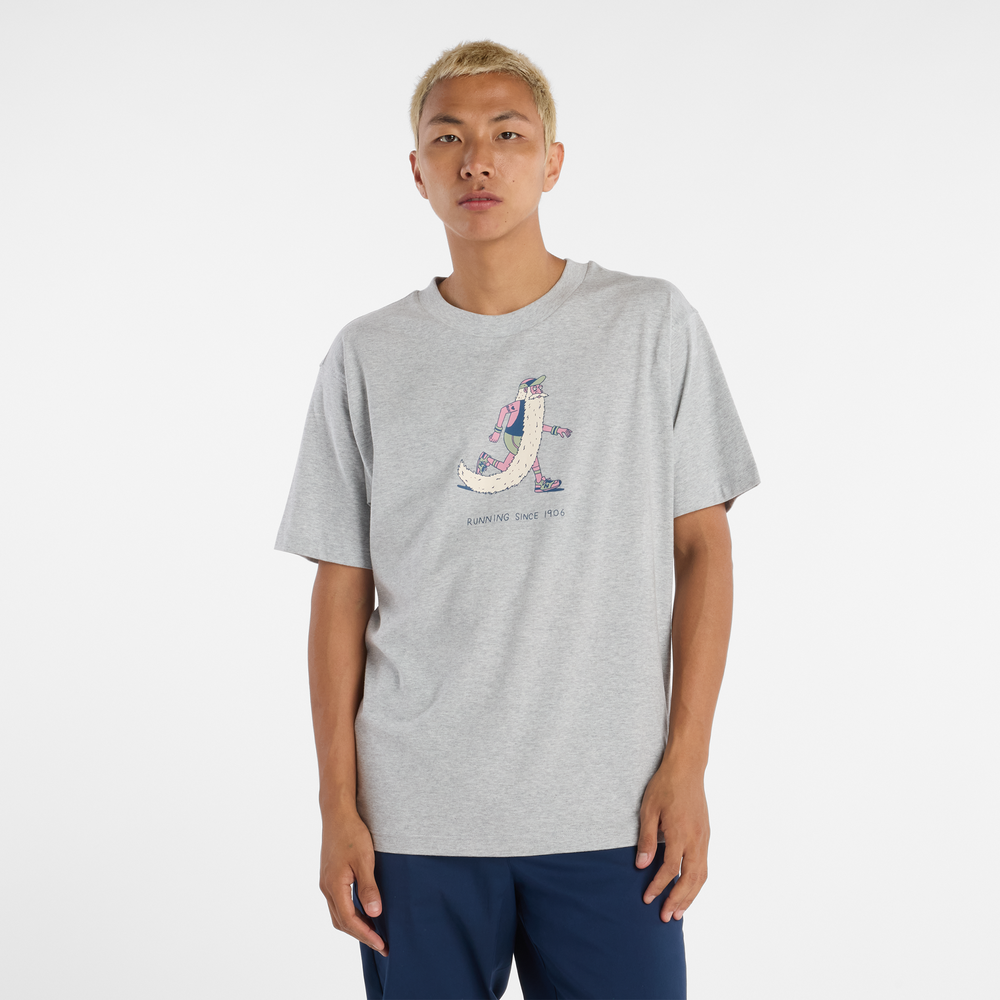 Pánske tričko New Balance MT53941AG – sivé