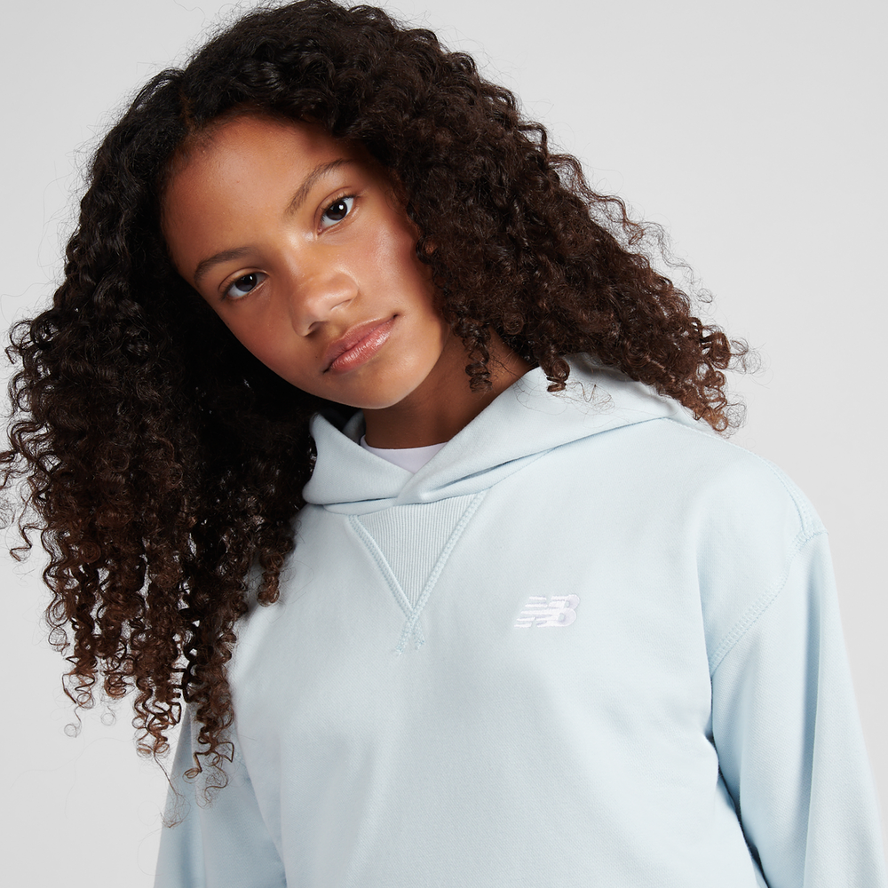 Detská mikina New Balance LAKG0056FRL – modré