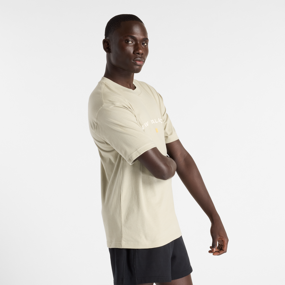 Pánske tričko New Balance MT51506OVN – béžové