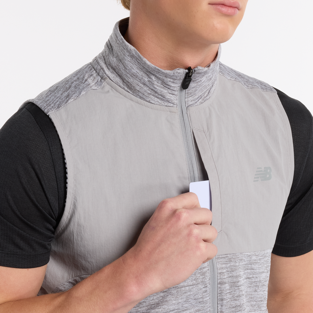 Pánska vesta New Balance MV51200AG – sivé