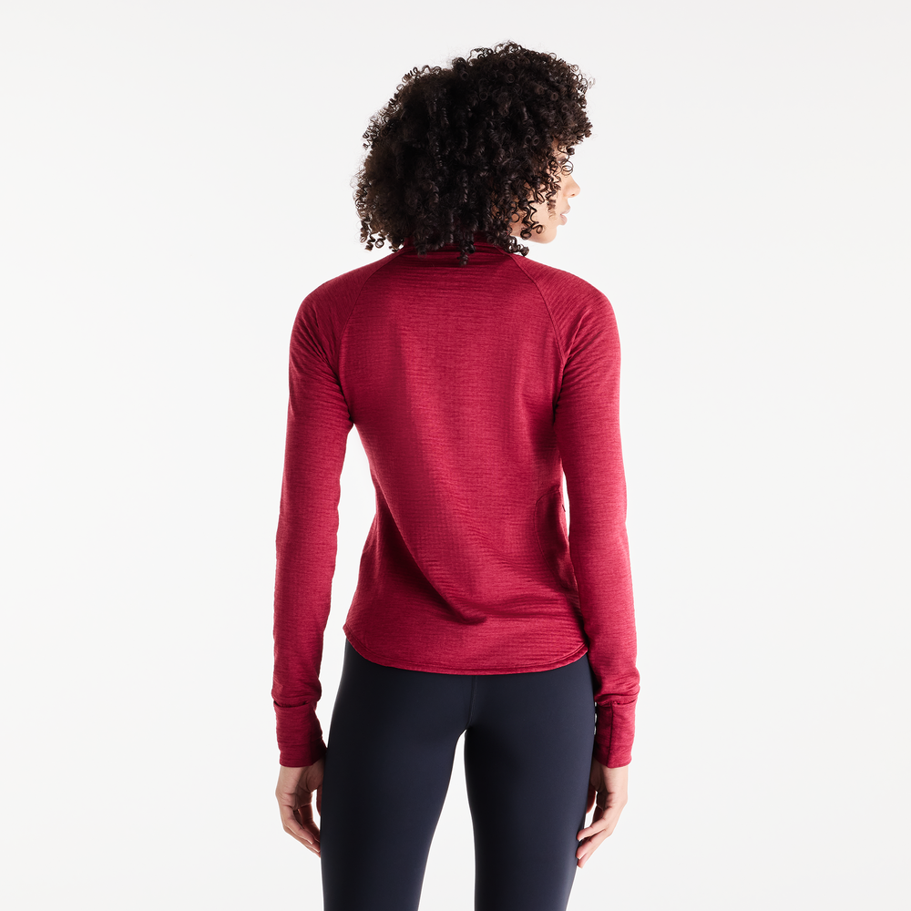 Dámska mikina New Balance RC Essential Heat Grid – červené