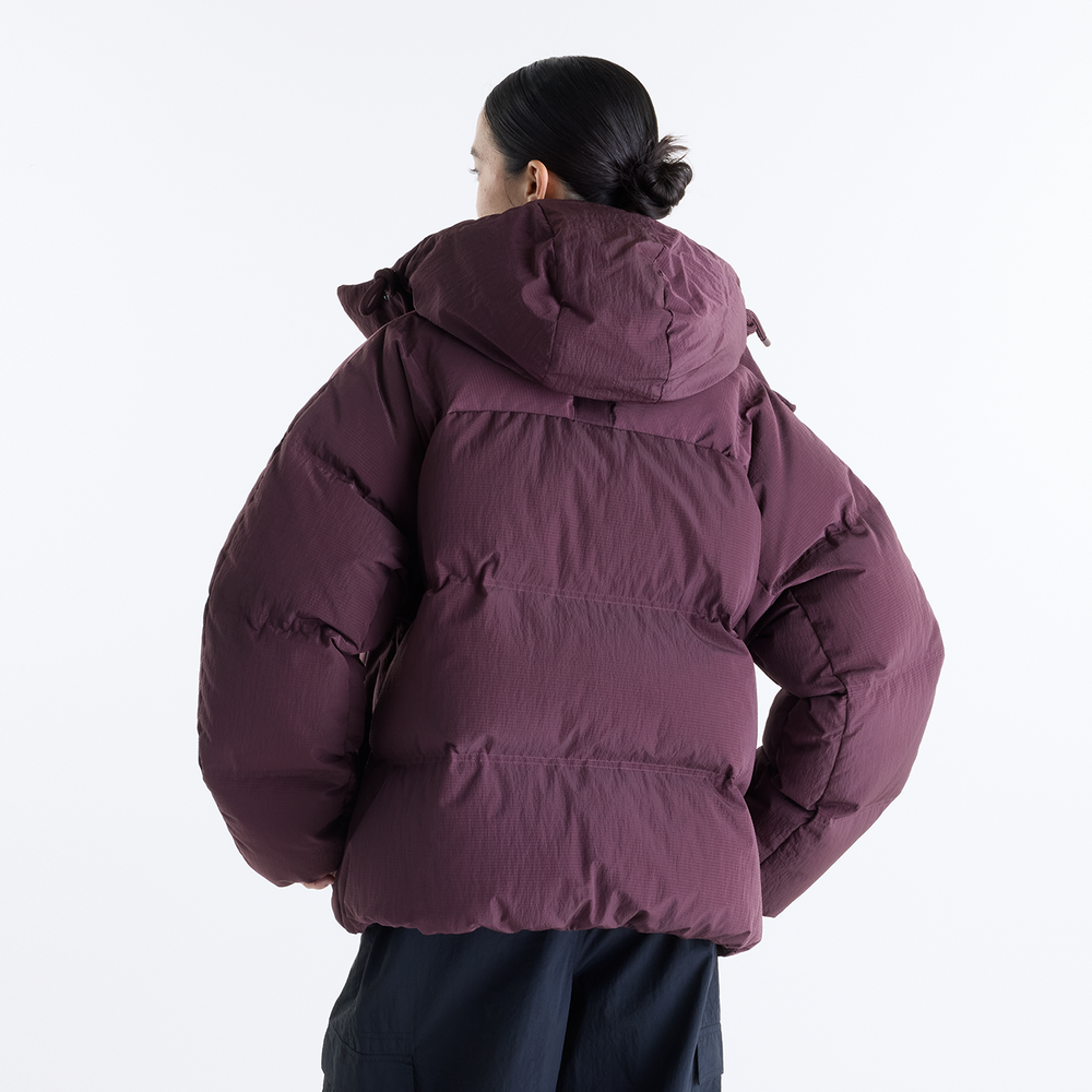 Dámska bunda New Balance Premium Puffer – bordová