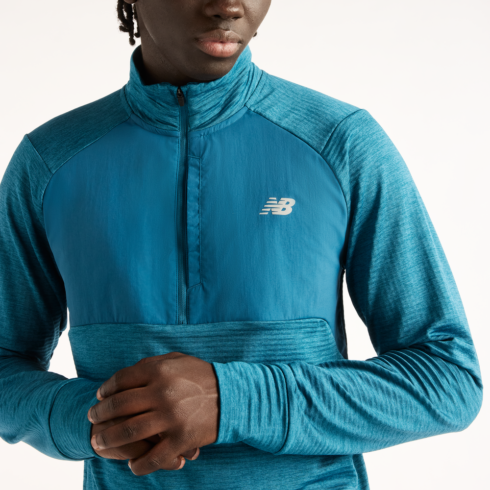 Pánska bunda New Balance RC Essential Heat Grid – modré