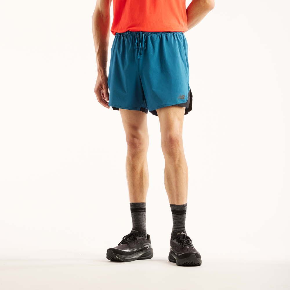 Pánske šortky New Balance MB6180TASTS – modré