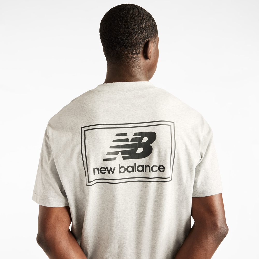 Pánske tričko New Balance Woven Label – sivé