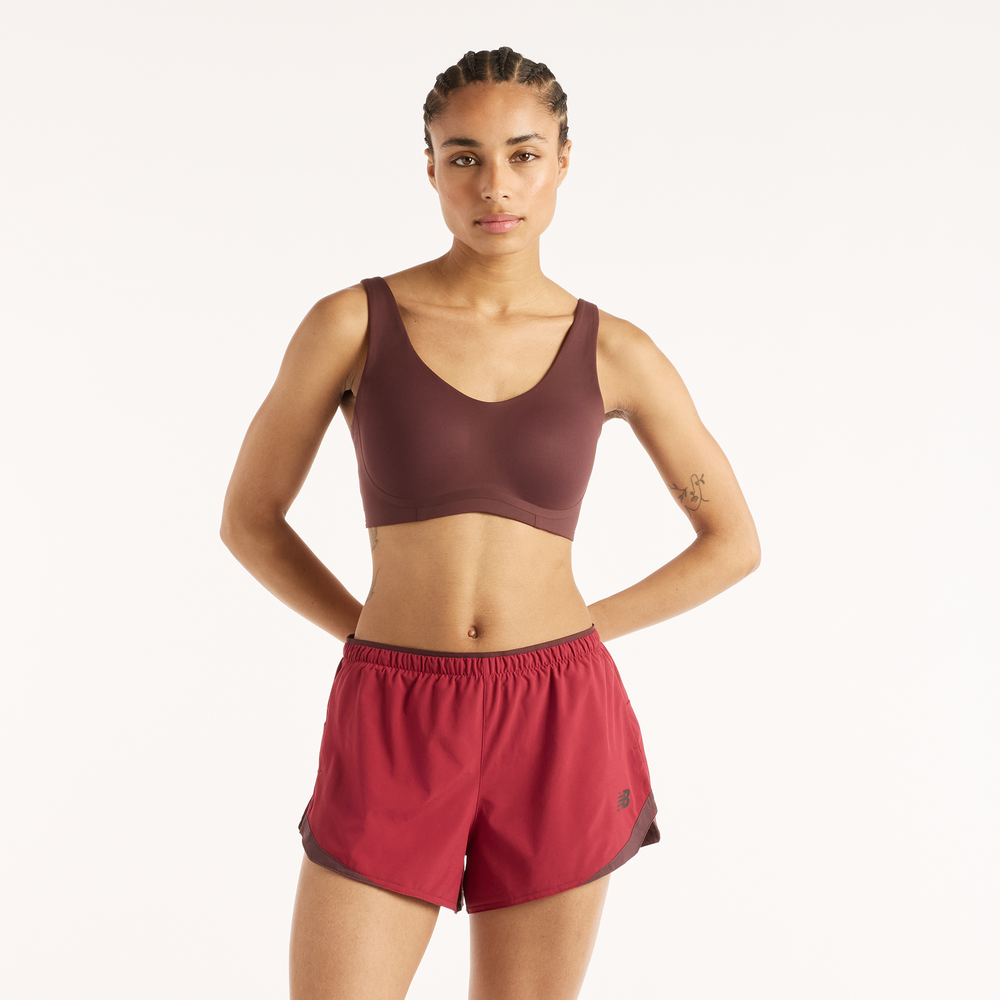 Športová podprsenka New Balance WB51052YLR – bordová