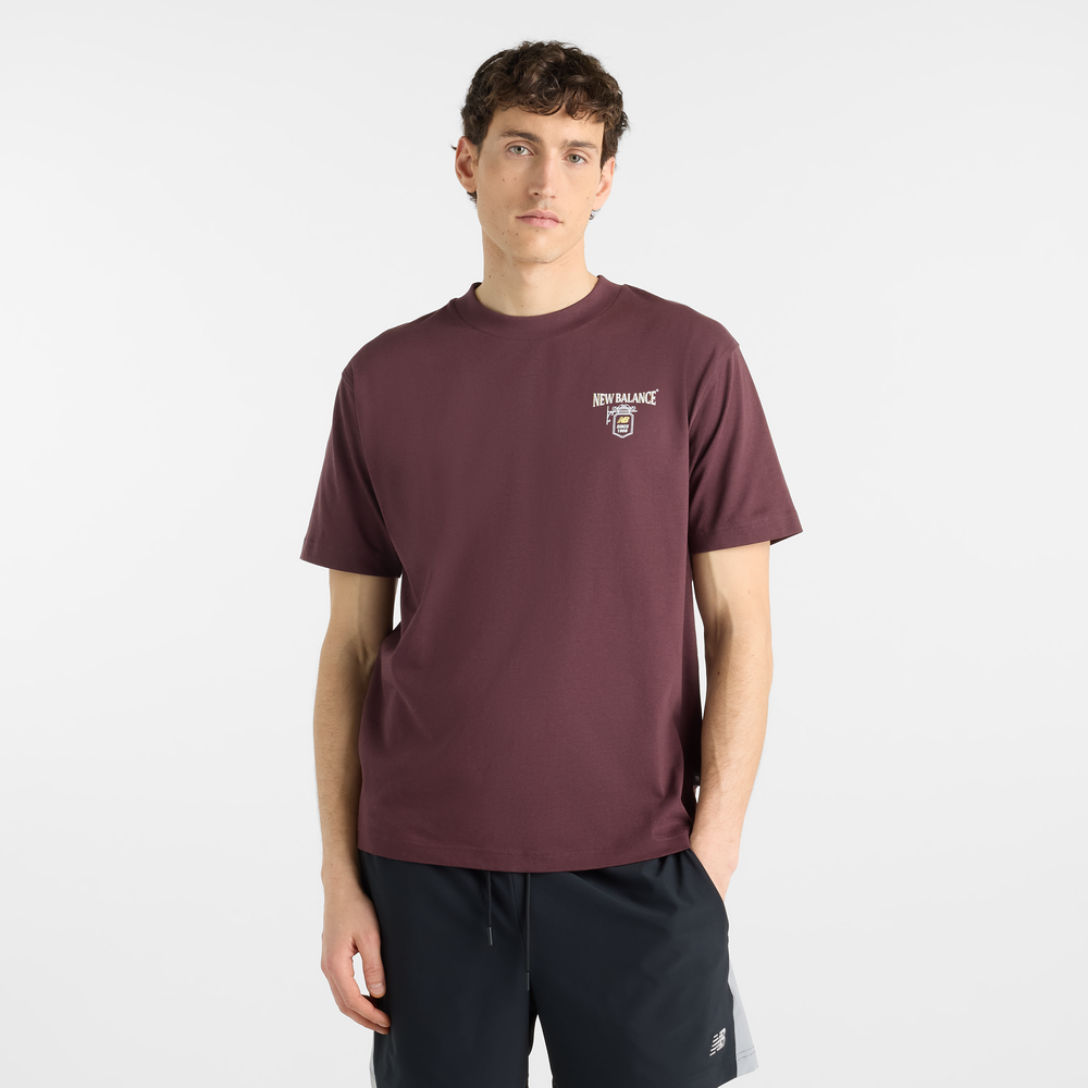 Pánske tričko New Balance MT62B9LIYLR – bordová